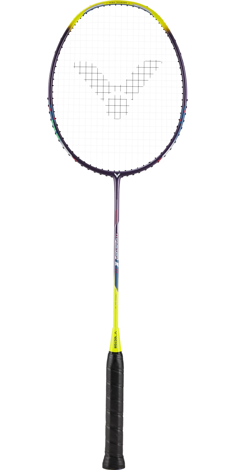 Victor Badmintonschläger Thruster K 11 E 81 g – gelb/violett – besaitet