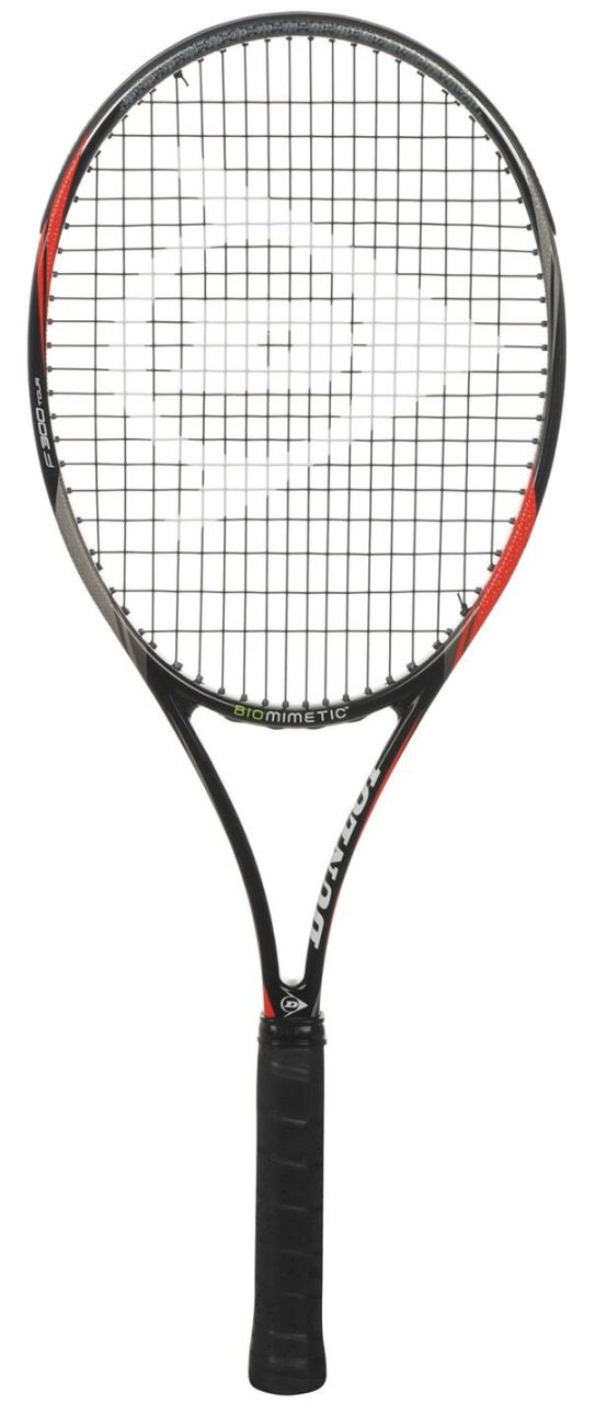 Dunlop Biomimetic F300 Tour Classic Tennisschläger – Rot/Schwarz – besaitet –