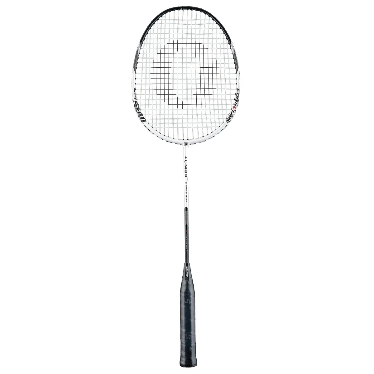 Produktbild Oliver Badmintonschläger E‑MAX 88 92 g 2025 weiß/schwarz – besaitet